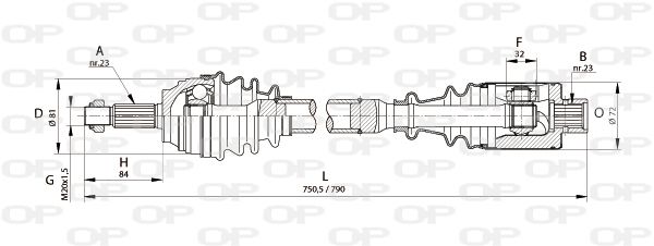 OPEN PARTS Vetoakseli DRS6113.00